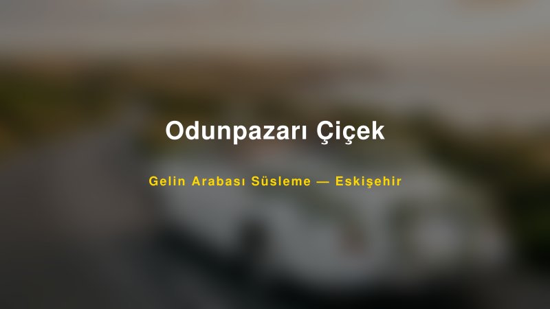 Odunpazarı Çiçek Eskişehir Gelin Arabası Süsleme